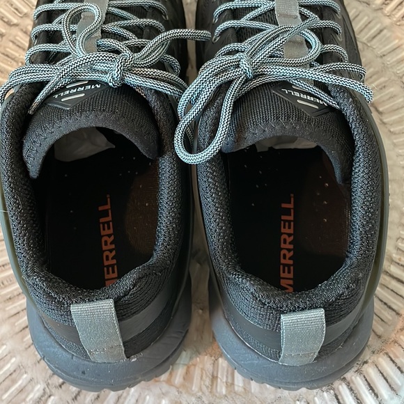 Merrell 7.5 black trail running sneakers flex connect megagrip  EUC - Picture 5 of 6